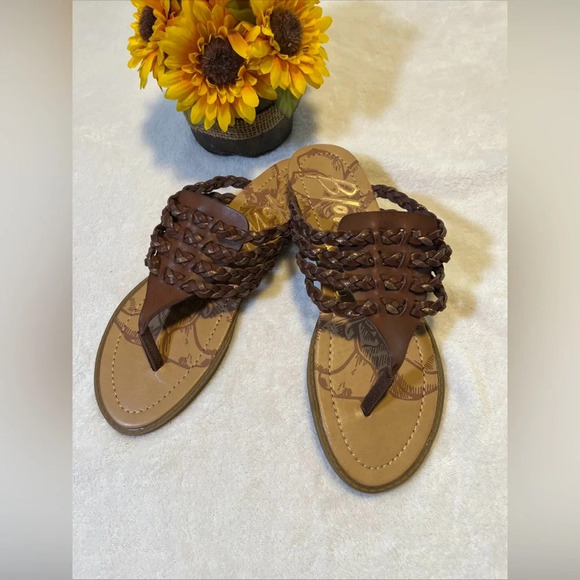 Blowfish Shoes - Blowfish Malibu Women's Beeman Braided Thong Sandals Brown Size 8M
